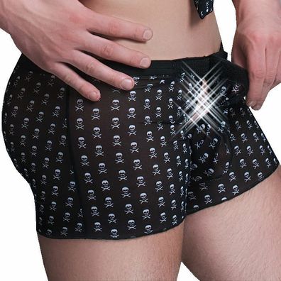 Boxershorts mit Totenkopf-Motive Herrenslip Slip Männer, Made in EU