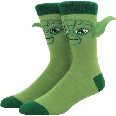 Yoda Socken mit Ohren - Star Wars Disney Lustige Cartoon Motiv Socken