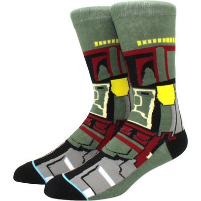 Boba Fett Helmet Socken - Star Wars Disney Lustige Cartoon Motiv Socken