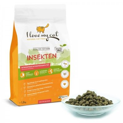 Hypoallergenes Katzentrockenfutter mit Insektenprotein - 1,2 kg