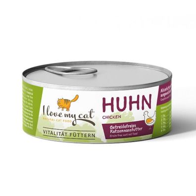 Katzenfutter Nass mit Huhn, Getreidefrei von I love my cat - 100g