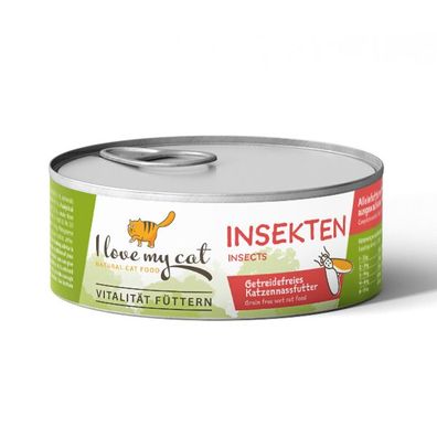 Hypoallergenes Katzenfutter Nass mit Insekten von I love my cat - 100g