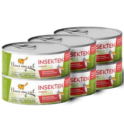 Katzenfutter Nass mit Insekten von I love my cat - 6x100g