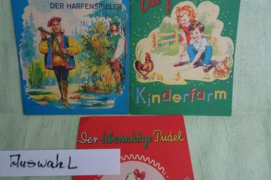 Werbe-Hefte Die fröhliche Kinderfarm übermütige Pudel Robin Hood Harfenspieler 60er