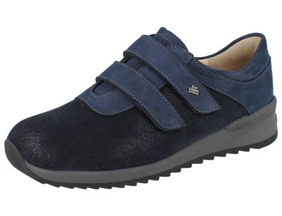 FINN Comfort Finnstretch Ivrea Damen Halbschuhe blau marine Stretch Nubukleder