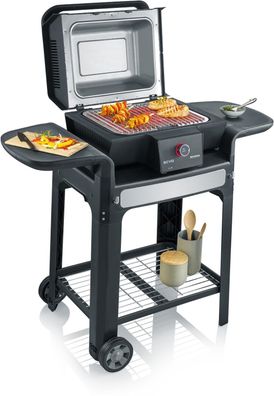 Severin Elektrogrill SEVO GT PG 8107 mit Standfuß 3000 W bis 500°C BBQ OLED