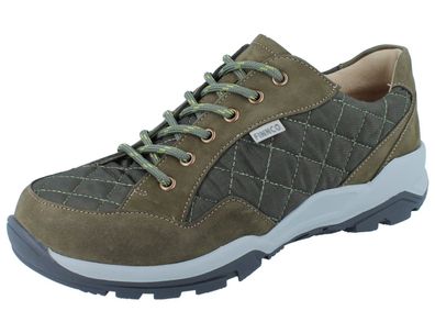 FINN Comfort FINNCO Tessin Damen Wanderschuhe grün olive Nubukleder Textil