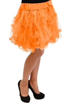 Kostüm Petticoat Tüllrock orange blickdicht Damen Rock Tutu Karneval Fasching