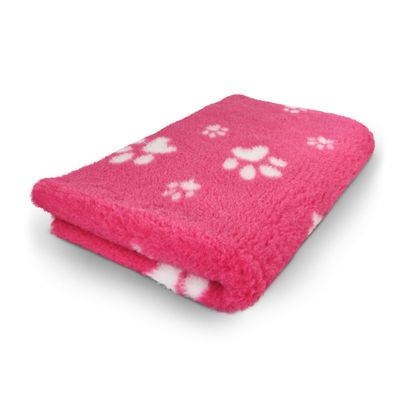 Vet Bed Hundedecke Hundebett Hunde Schlafplatz 150 x 100 cm fuchsie weiß