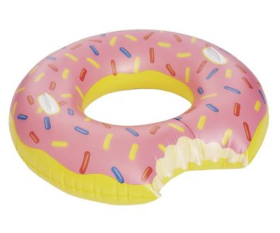 Happy people Schwimmring Donut XXL mit Handgriff bunt Aufblasbar Pool