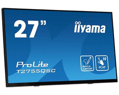 Iiyama ProLite T2755QSC-B1, 68,6 cm (27"), 2560 x 1440 Pixel, Full HD, LCD, 5 ms