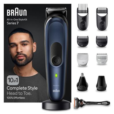 BRAUN All-In-One Styling Set MGK7421, 10-in-1 Set für Bart, Haare, Bodygrooming