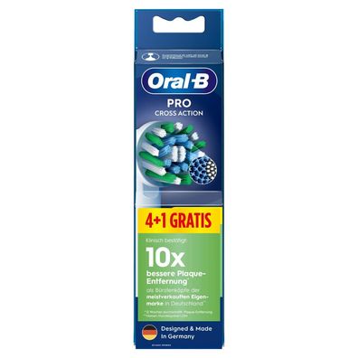 Oral-B Pro CrossAction Aufsteckbürsten, 4 + 1 Gratis