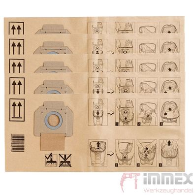 Makita Filtersack Staubsack Staubsaugerbeutel P-70194 5x f. 446L VC3012L VC3012M