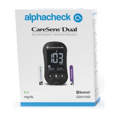 alphacheck CareSens Dual Blutzuckermessgerät mg/ dl eco | Packung (1 Stück)