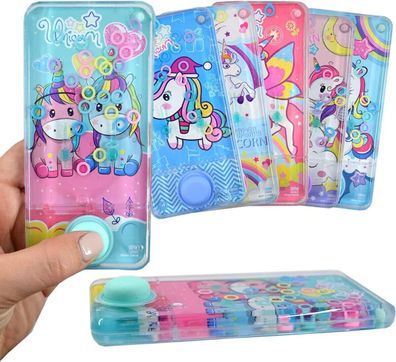 Geduldsspiel Wasser Einhorn Ringe Kinder Wasserflipper Fantasy Bunt 16cm Neu