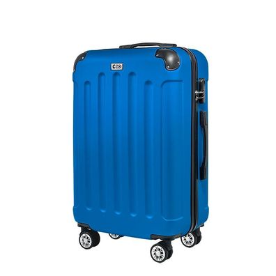 BLAU, M) Koffer Hartschalen Trolley Combination Reisekoffer (ABS)