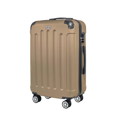 Champagne, M) Koffer Hartschalen Trolley Combination Reisekoffer (ABS)