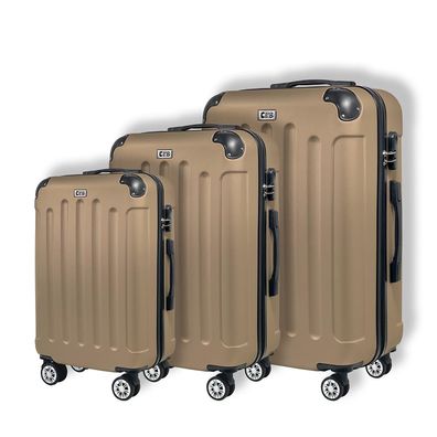 Champagne, Set) Koffer Hartschalen Trolley Combination Reisekoffer (ABS)