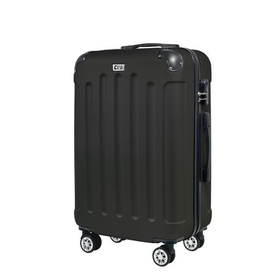 SCHWARZ, M) Koffer Hartschalen Trolley Combination Reisekoffer (ABS)