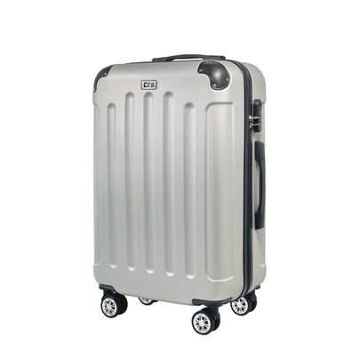 Silber, L) Koffer Hartschalen Trolley Combination Reisekoffer (ABS)