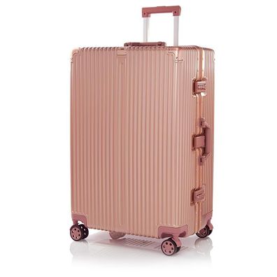 ROSA, XL) Reise Koffer Trolley Alu-Rahmen Polycarbonat Hartschale Combination TSA,