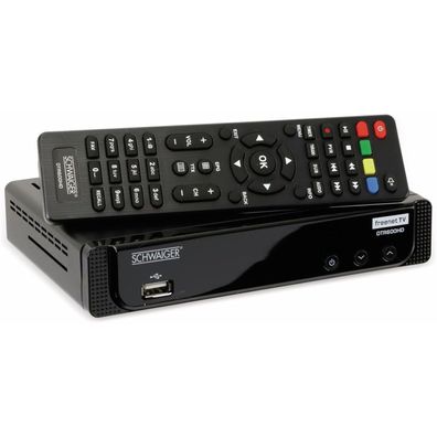 Schwaiger DTR600HD DVB-T2 HD Receiver Full HD 1080p Scart HDMI Freenet LAN NEU