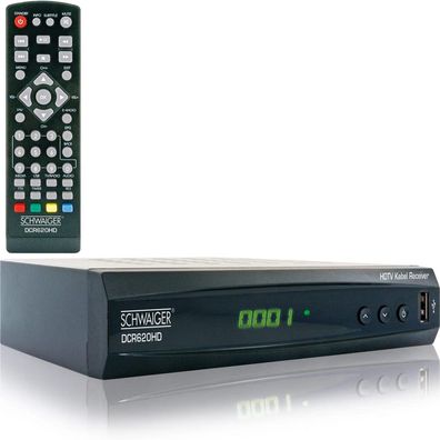 Schwaiger DCR620HD DVB-C HD Receiver Kabelreceiver USB LAN Standby Medienplayer