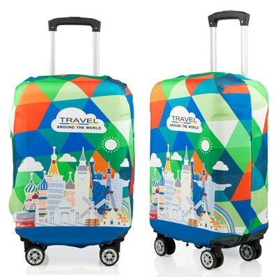 Kofferhélle Robuste Polyester Kofferhélle Koffer Abdeckungen TRAVEL Multibright, L