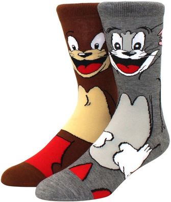 Jerry & Tom Team Socken - Tom and Jerry Crew Cartoon-Design Socken in 3/4-Länge