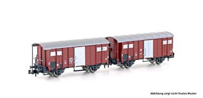 Hobbytrain N H24250 2er Set gedeckte Güterwagen K3 SBB, Ep. III - NEU