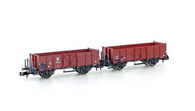 Hobbytrain N H24351 2er Set offene Güterwagen L6 SBB, Ep. III, Holz-Ausführung - NEU