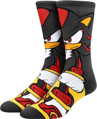 Shadow The Hedgehog Socken - Sonic The Hedgehog Crew Socken Cartoon-Design in 3/4