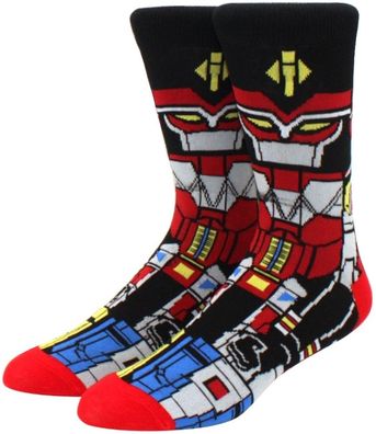 Megazord Motiv Socken - Power Rangers Crew Lustige Cartoon-Socken in 3/4-Länge