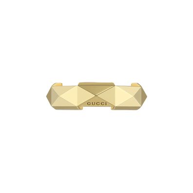 Gucci – YBC662184001 – „Link to Love“-Ring mit Nieten aus 18 Karat Gelbgold