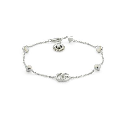 Gucci – YBA773229001 – GG Marmont-Armband aus Sterlingsilber und Perlmutt mit Doppel