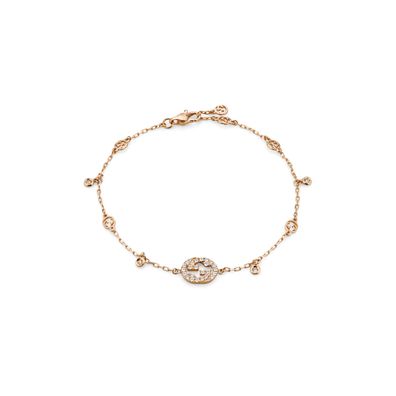 Gucci – YBA729403001 – Interlocking G-Armband aus 18 Karat Roségold und Diamanten