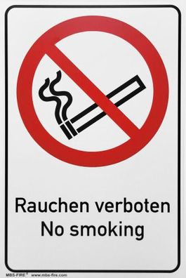 Schild "Rauchen verboten No smoking" ISO 7010