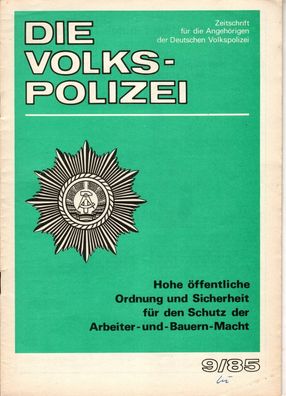 Die Volkspolizei 1985 Nr.9