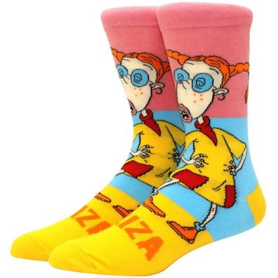 Eliza Thornberrys Team Lustige Socken - Nickelodeon Crew Cartoon-Socken in 3/4-Länge