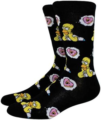 Homer Simpson Love Donuts Socken - The Simpsons Cartoon Heroes Lustige Motiv-Socken