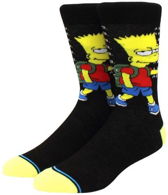 Bart Simpson Schwarze Love Socken - The Simpsons Cartoon Heroes Lustige Motiv-Socken