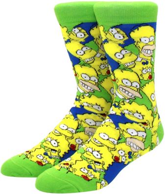 Simpsons Family Verückte Socken - The Simpsons Cartoon Heroes Lustige Motiv-Socken