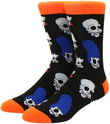 Marge Simpson Skull Socken - The Simpsons Cartoon Heroes Lustige Motiv-Socken