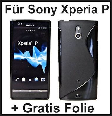 HANDY Zubehör Sony Xperia P TASCHE Schutzhülle SOFT CASE / / / Schwarz