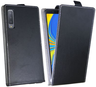 Flip Case kompatibel mit Samsung Galaxy A7 2018 ( A750F ) Handy Tasche vertikal