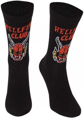 Stranger Things Hellfire Club Socken - Netflix Crew Cartoon-Socken in 3/4-Länge