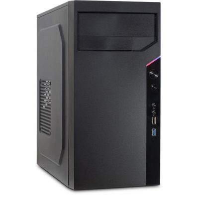 Inter-Tech IT-6505 Retro, Micro Tower, PC, Schwarz, micro ATX, 14 cm, 29 cm