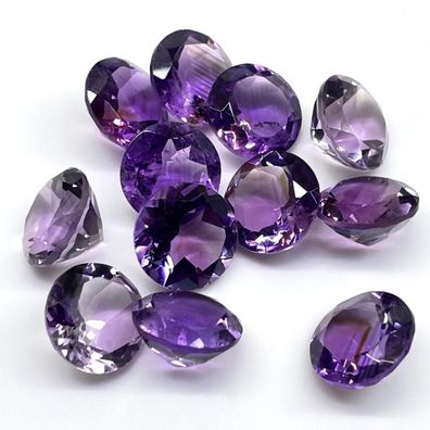 Schönes Paar Brasilien brillante/ runde Amethyste 7 mm (AS070724)