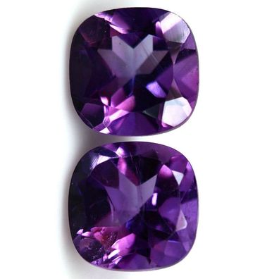 Schönes Paar Brasilien Kissen Amethyste 7 mm (AS070724)